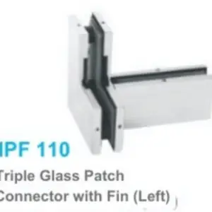 Triple Glass Patch Connector with Fin ( Left )